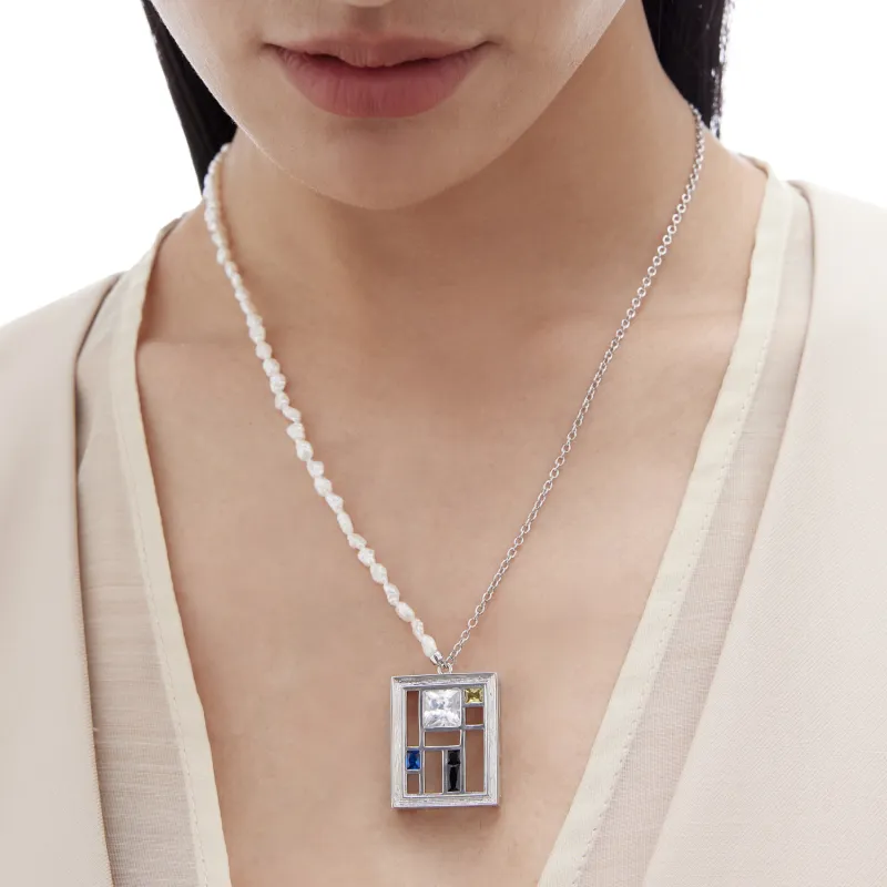 ACC SPACE Zircon Necklaces Unisex-3
