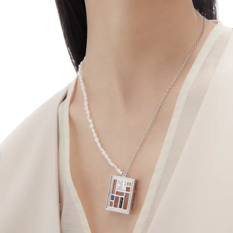 ACC SPACE Zircon Necklaces Unisex-4