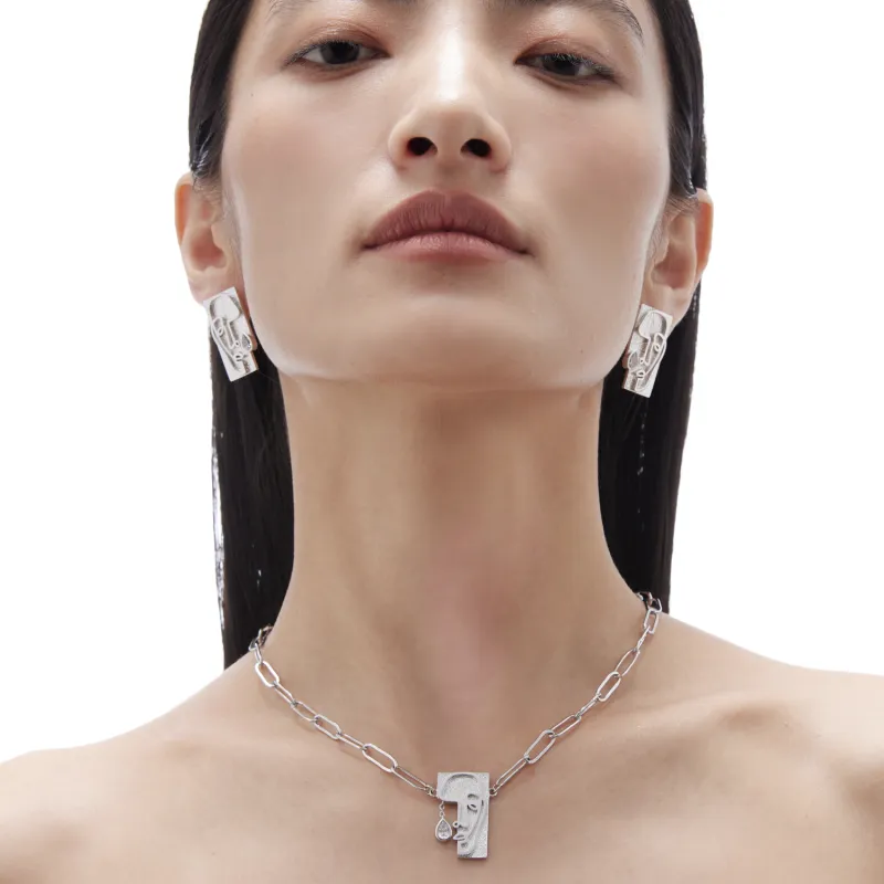 ACC SPACE Zircon Necklaces Unisex-4