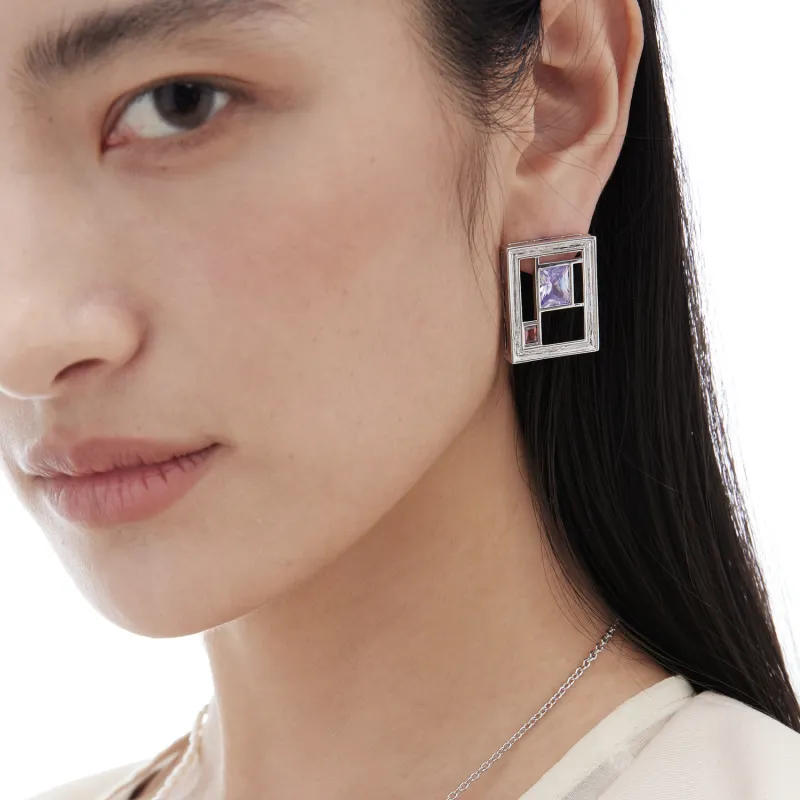 ACC SPACE 18K Gold Plated Copper Earrings Unisex-3