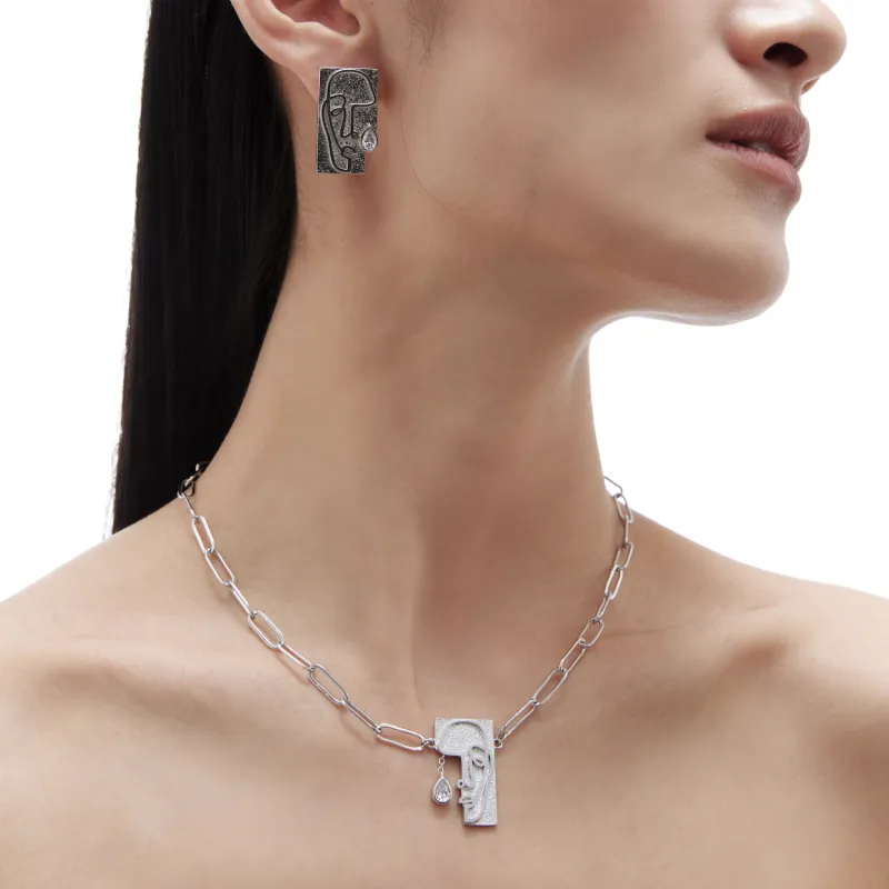 ACC SPACE Zircon Necklaces Unisex-2