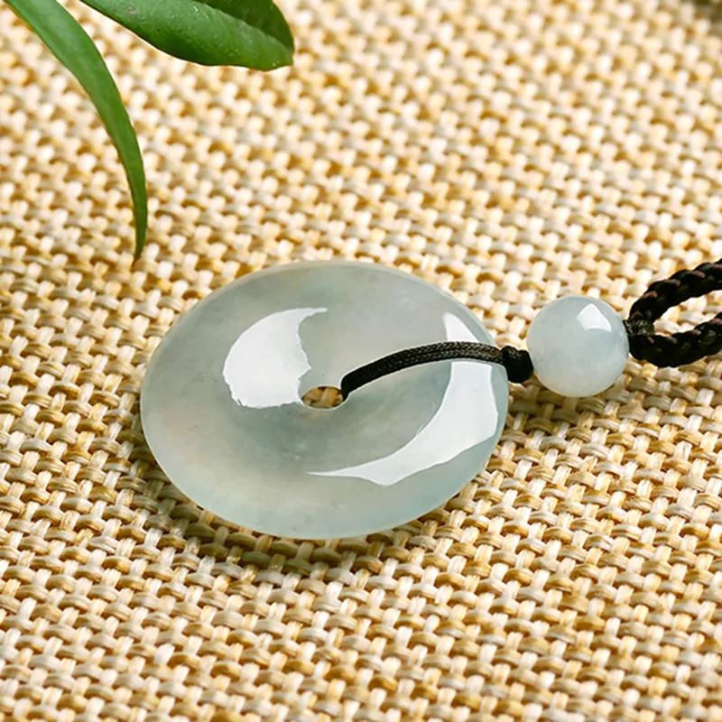 Click Glutinous Jade Jadeite Necklaces Unisex-5