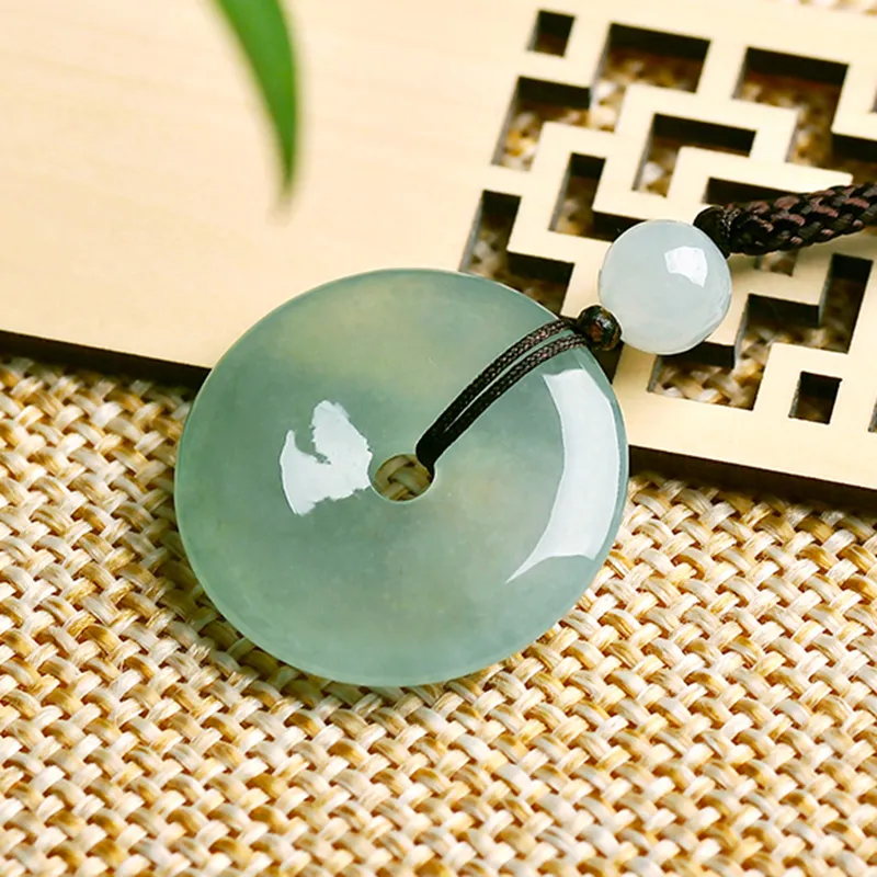 Click Glutinous Jade Jadeite Necklaces Unisex-4