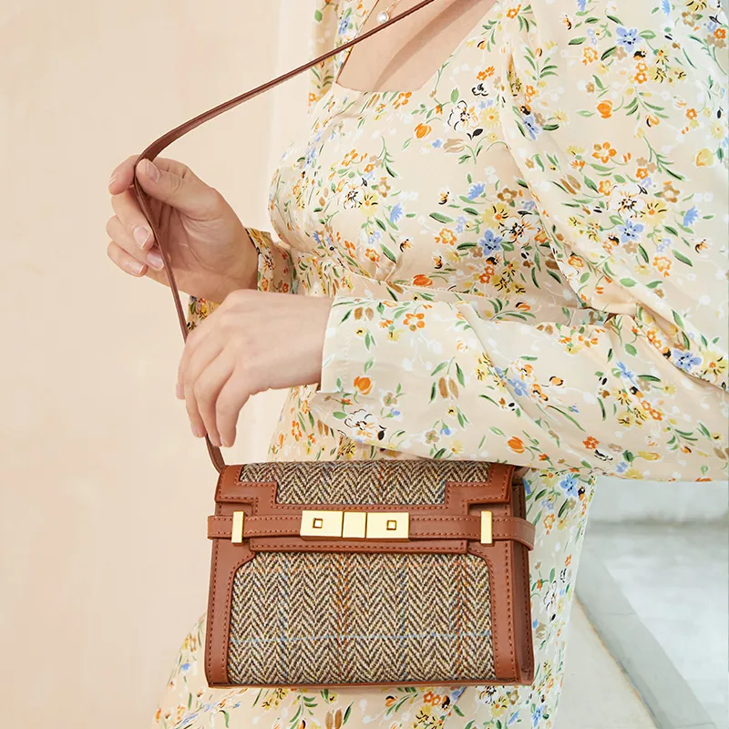 Harris Salome Tweed Crossbody Bag Women's Kelly Color-4