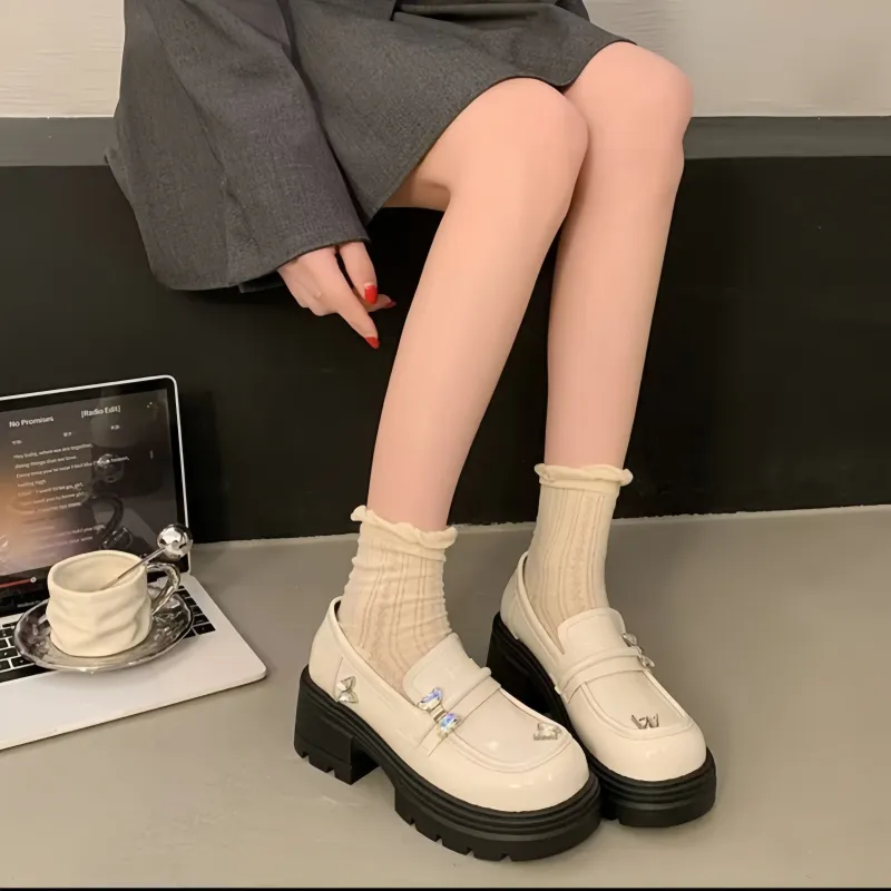 ROBINHOOD Cute Soft Platform Loafers Women's-7