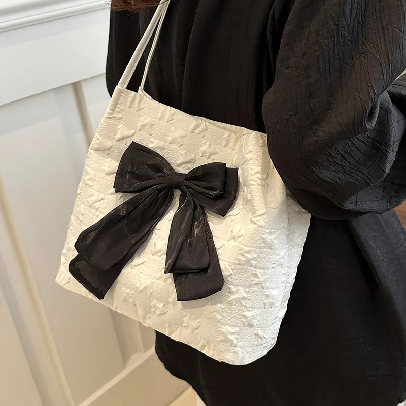 Yalu Canvas Bag, Tote Bag, Shoulder Bag Regular Women's Black White-2