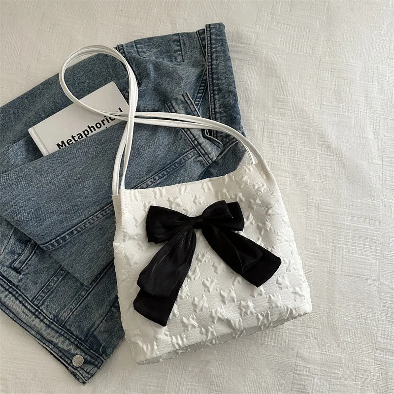 Yalu Canvas Bag, Tote Bag, Shoulder Bag Regular Women's Black White-4