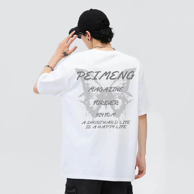 PEIMENG Short Sleeved T Shirts Unisex Comes With Necklace-10