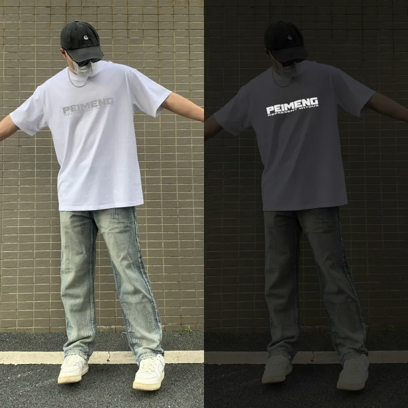 PEIMENG Short Sleeved T Shirts Unisex Comes With Necklace-2