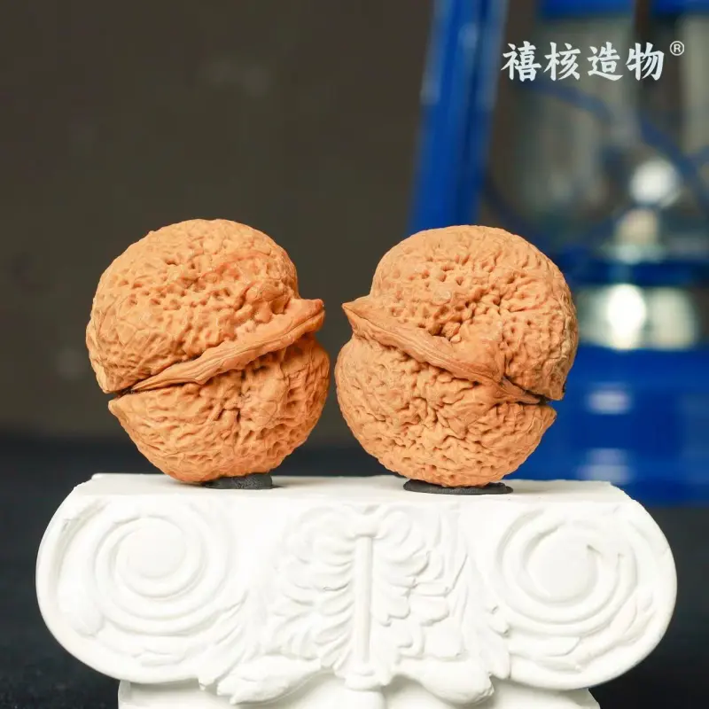 Xihe Core Creation Walnut Fine Handicraft Yuanbao Set Unisex-5
