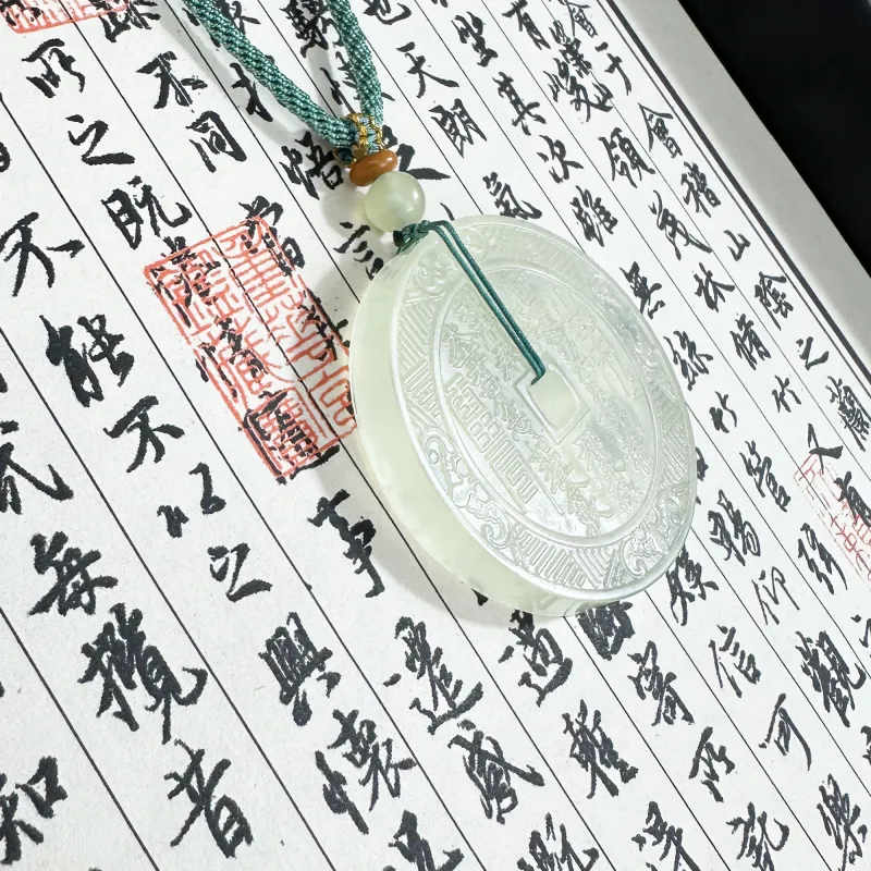 JIAOSHIYU Serpentine Jade Necklaces Unisex-4