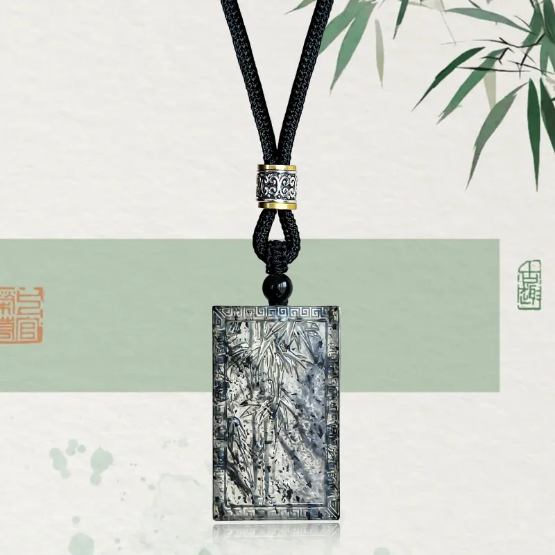 JIAOSHIYU Serpentine Jade Necklaces Unisex-2