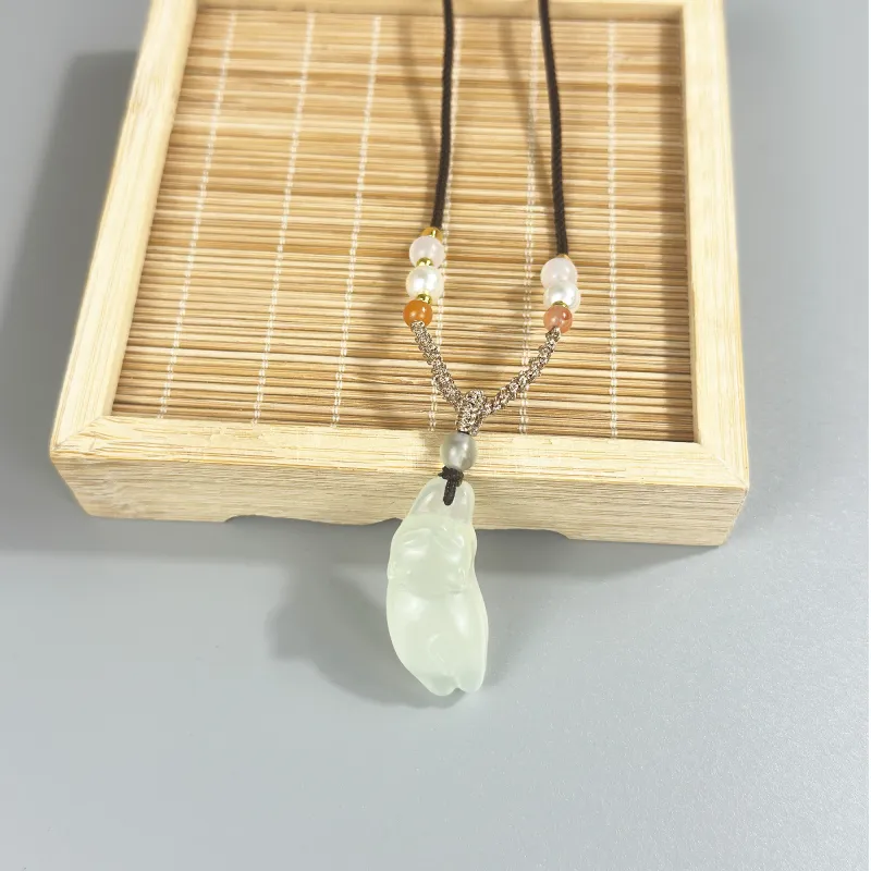 JIAOSHIYU Serpentine Jade Necklaces Women's-2