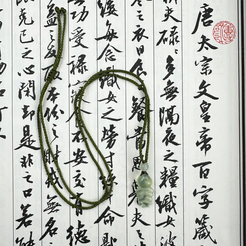 JIAOSHIYU Serpentine Jade Necklaces Unisex-1