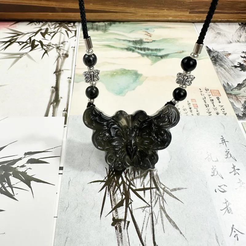 JIAOSHIYU Serpentine Jade Necklaces Unisex-2