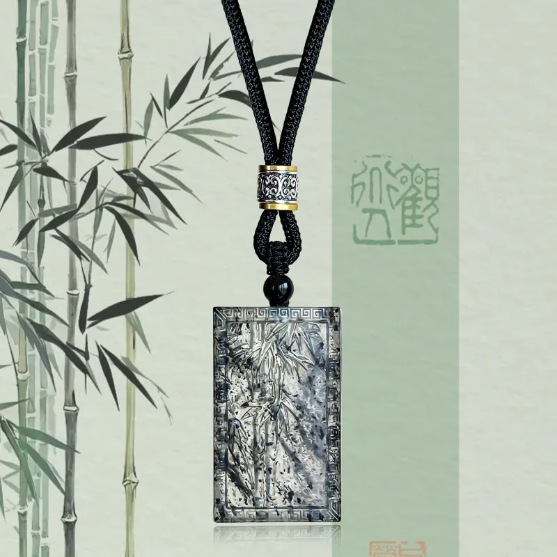 JIAOSHIYU Serpentine Jade Necklaces Unisex-4