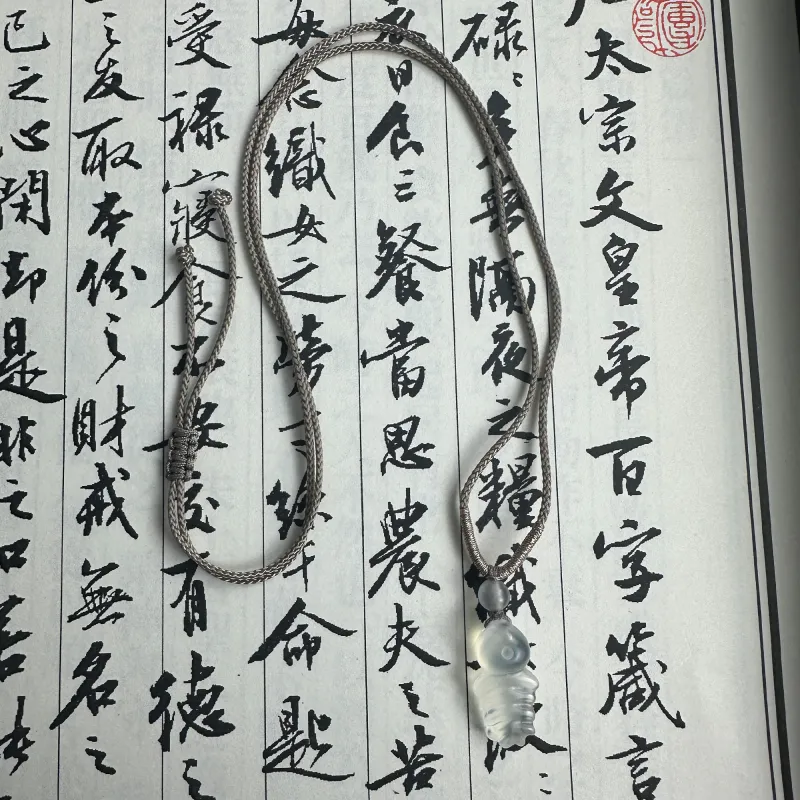 JIAOSHIYU Serpentine Jade Necklaces Unisex-2