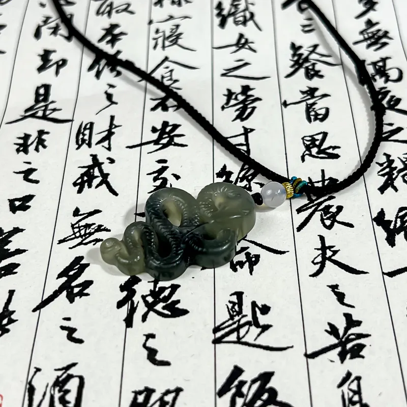 JIAOSHIYU Serpentine Jade Necklaces Unisex-1