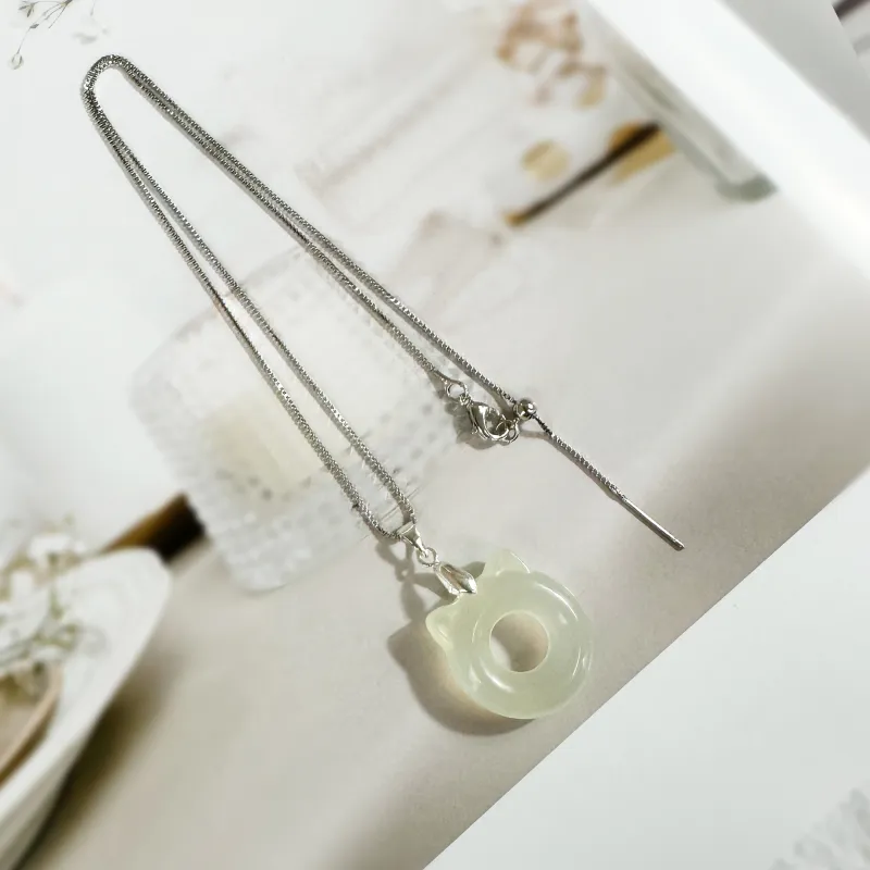 JIAOSHIYU Serpentine Jade Necklaces Unisex-5