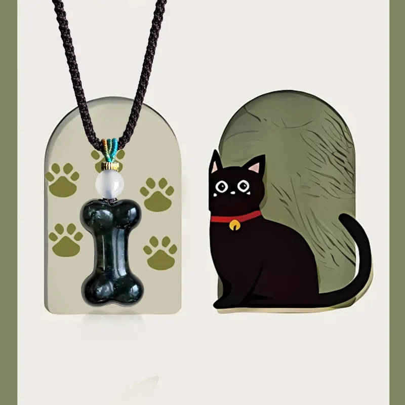 JIAOSHIYU Serpentine Jade Necklaces Unisex-7