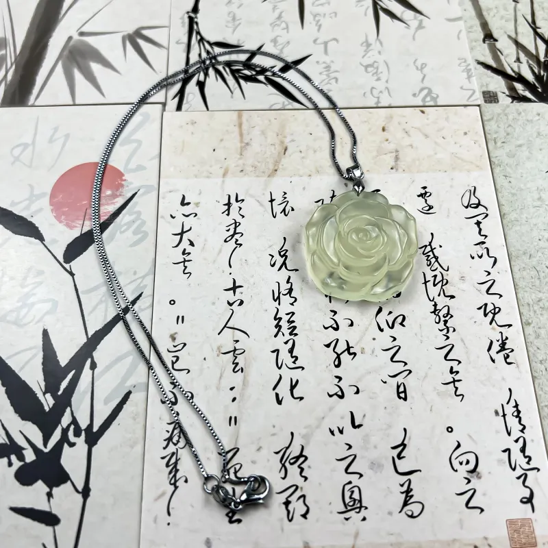JIAOSHIYU Serpentine Jade Necklaces Women's-3