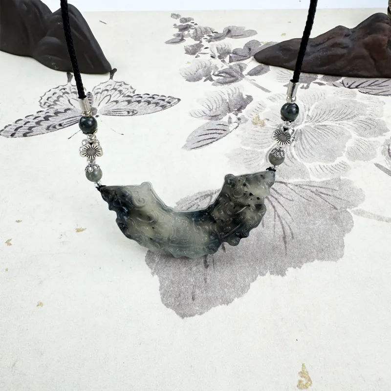 JIAOSHIYU Serpentine Jade Necklaces Unisex-2