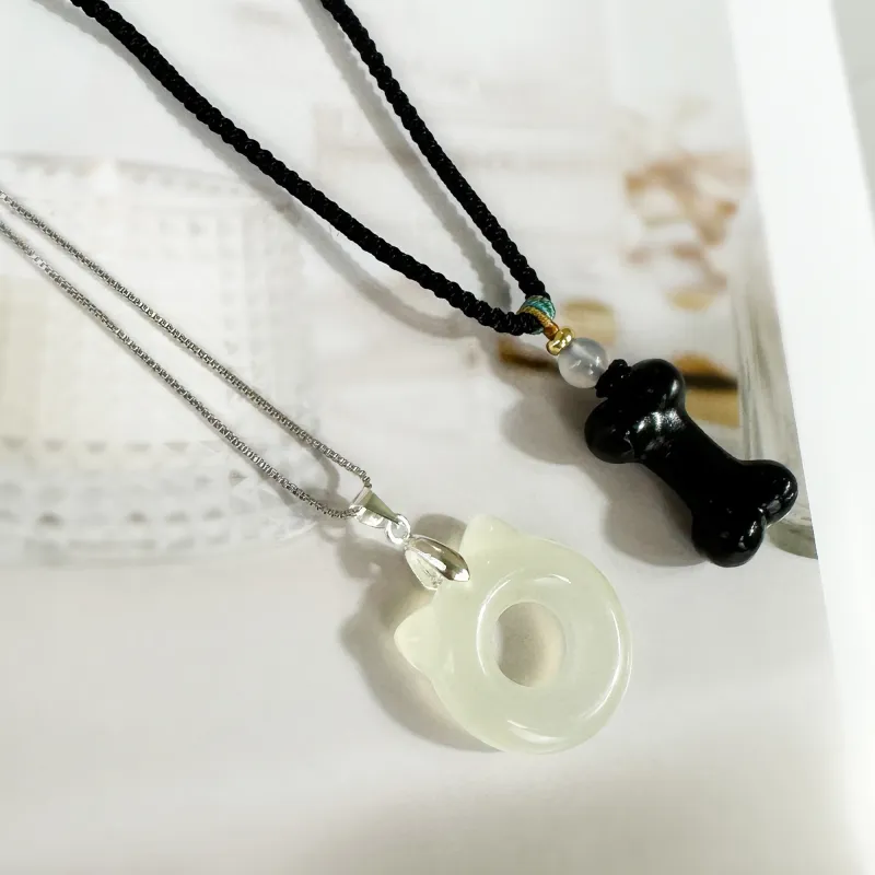 JIAOSHIYU Serpentine Jade Necklaces Unisex-13