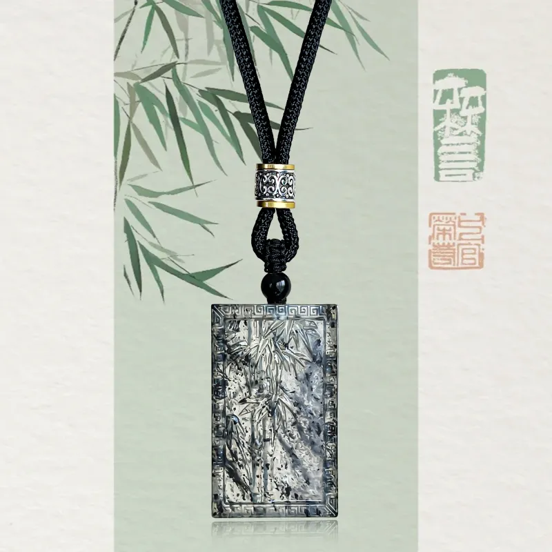 JIAOSHIYU Serpentine Jade Necklaces Unisex-3