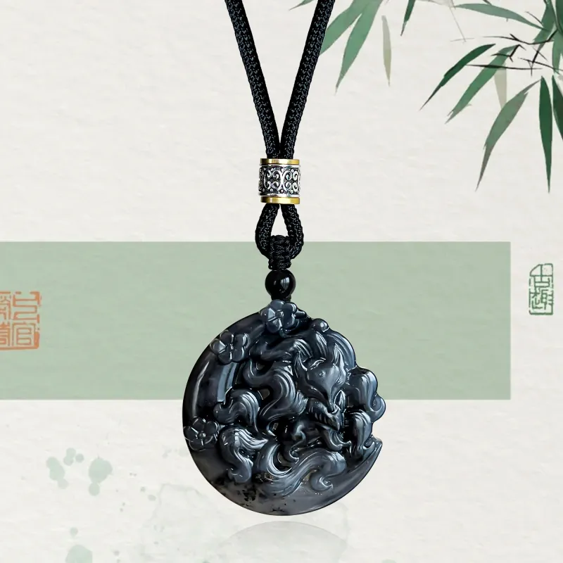 JIAOSHIYU Serpentine Jade Necklaces Unisex-2