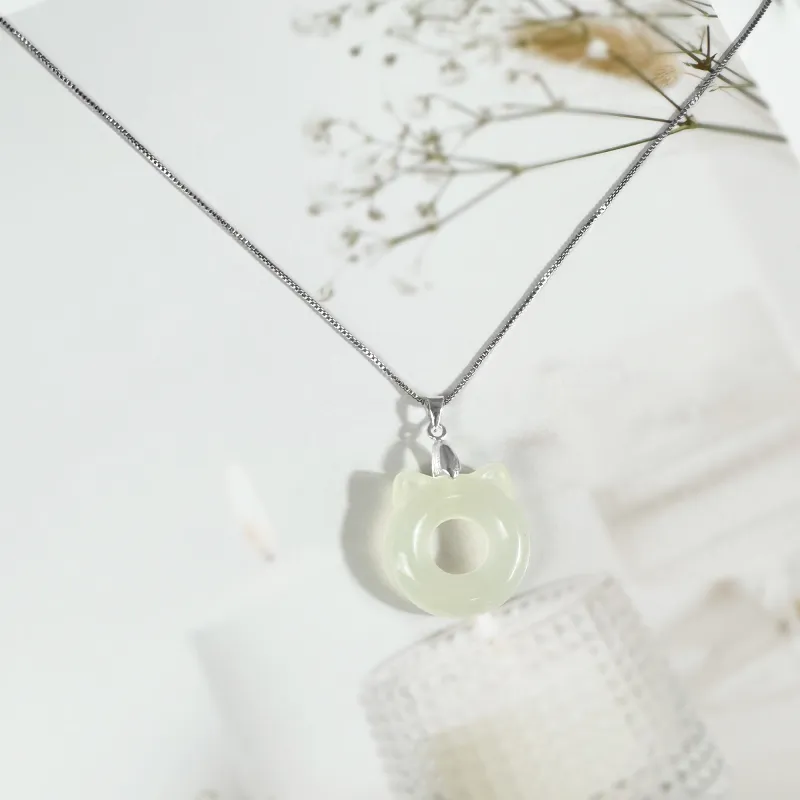JIAOSHIYU Serpentine Jade Necklaces Unisex-2