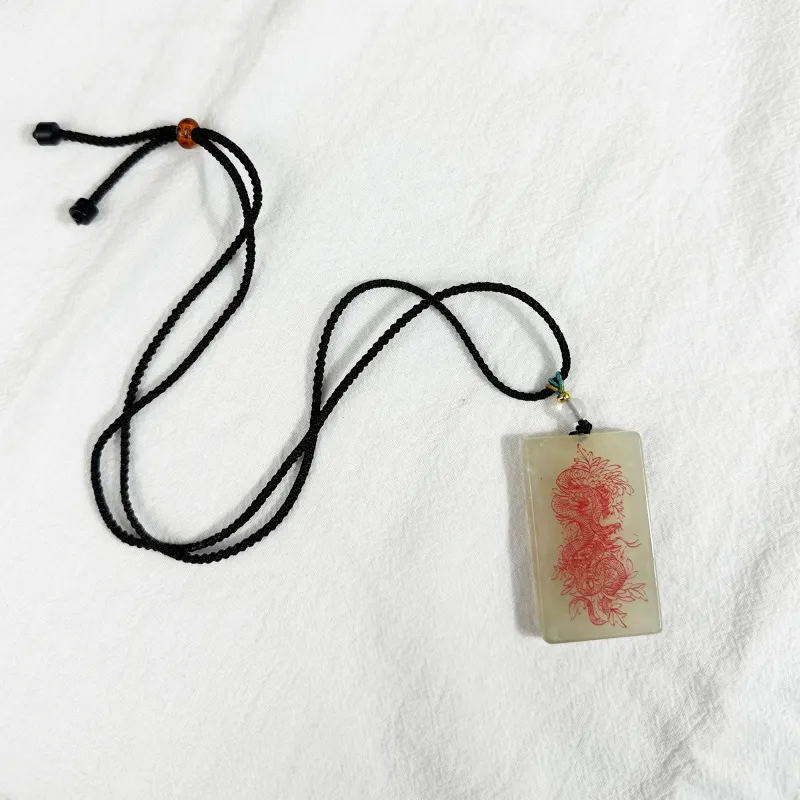 JIAOSHIYU Serpentine Jade Necklaces Unisex-1