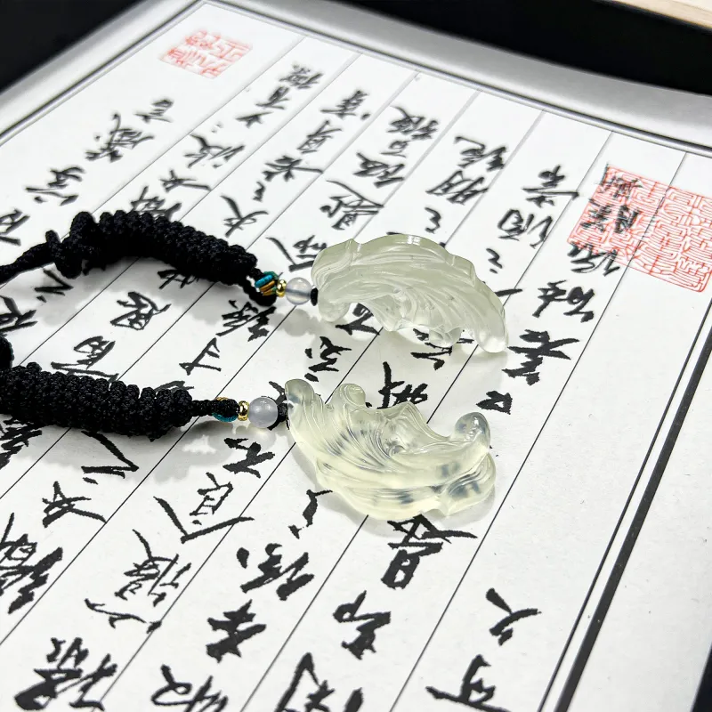 JIAOSHIYU Serpentine Jade Necklaces Unisex-2
