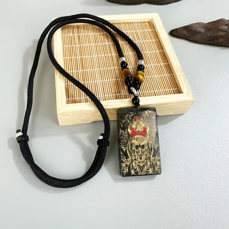 JIAOSHIYU Obsidian Necklaces Unisex-4