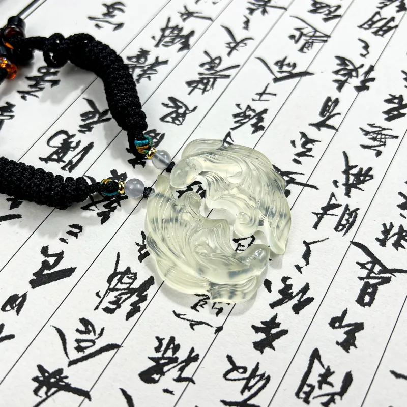 JIAOSHIYU Serpentine Jade Necklaces Unisex-5