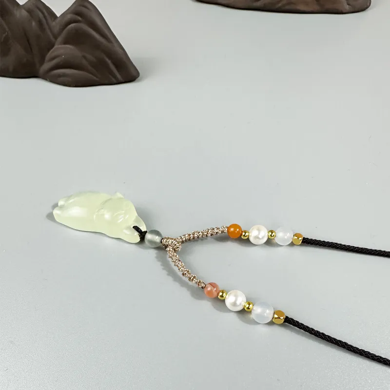 JIAOSHIYU Serpentine Jade Necklaces Women's-6