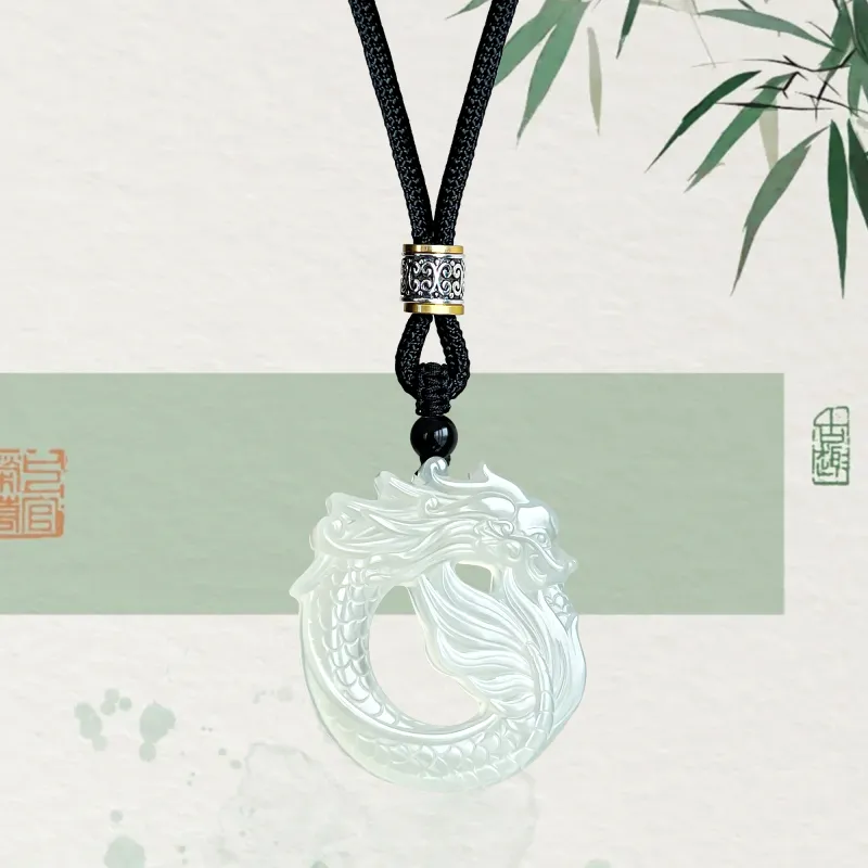 JIAOSHIYU Serpentine Jade Necklaces Unisex-1