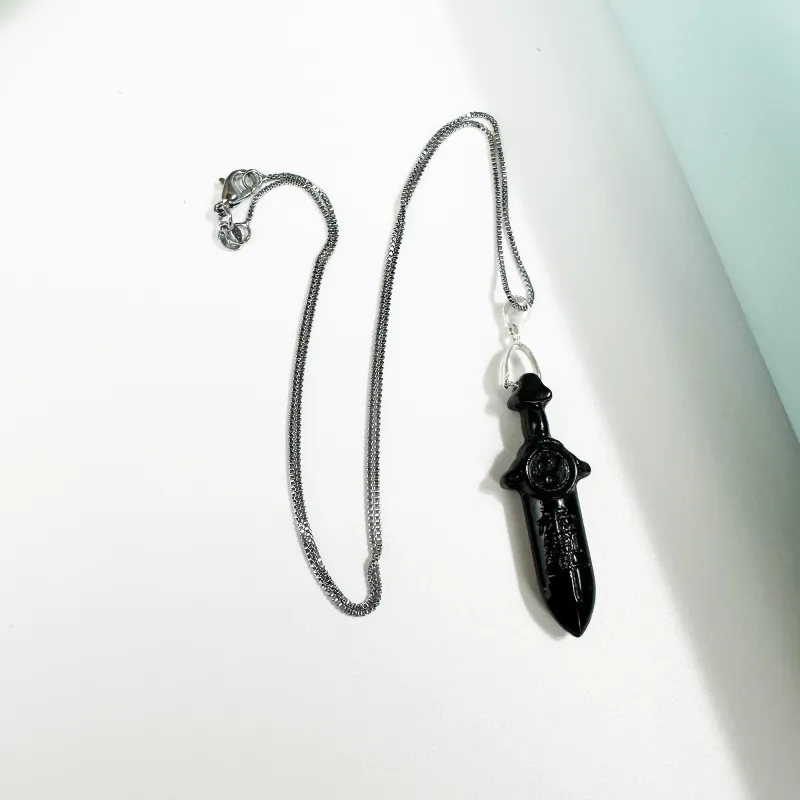 JIAOSHIYU Natural Serpentine Jade Necklaces Unisex-3