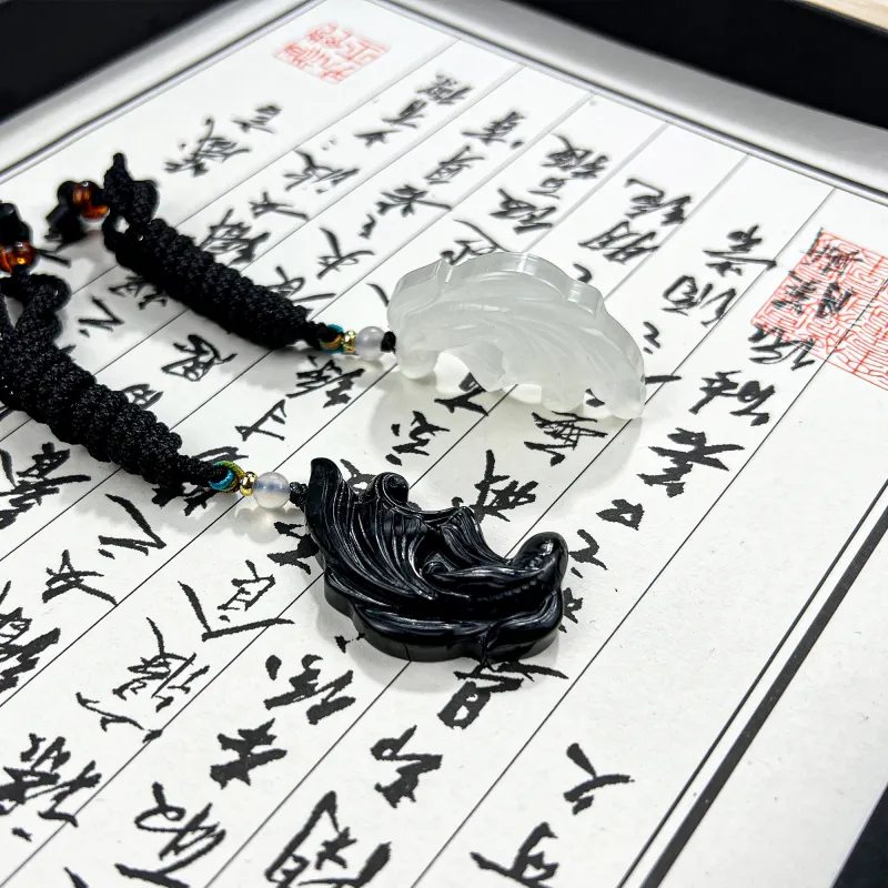 JIAOSHIYU Serpentine Jade Necklaces Unisex-8