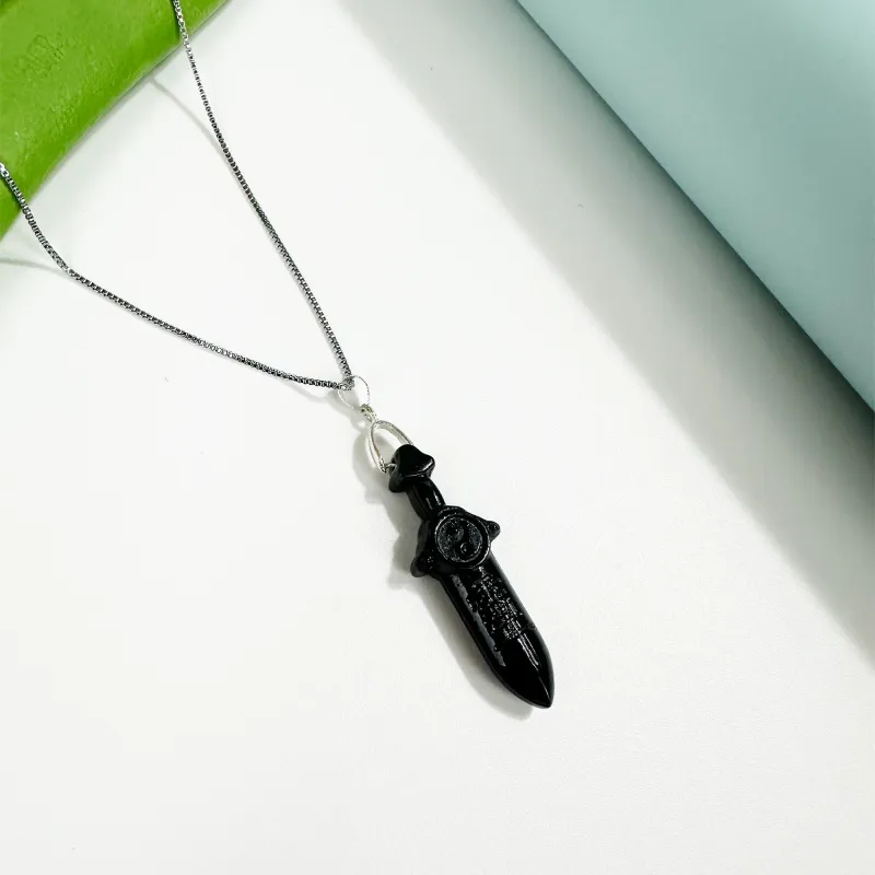 JIAOSHIYU Natural Serpentine Jade Necklaces Unisex-1