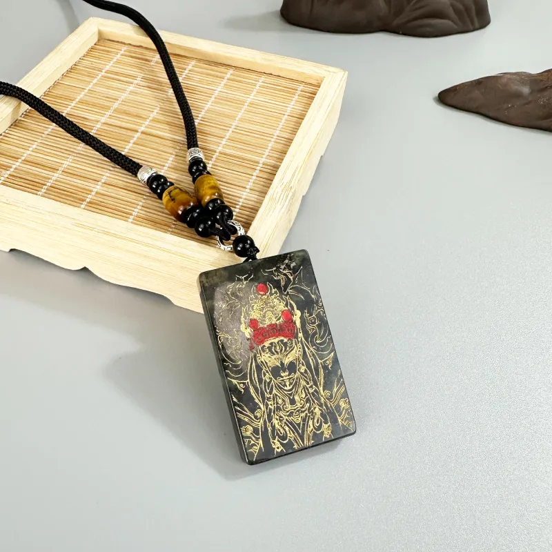 JIAOSHIYU Obsidian Necklaces Unisex-1