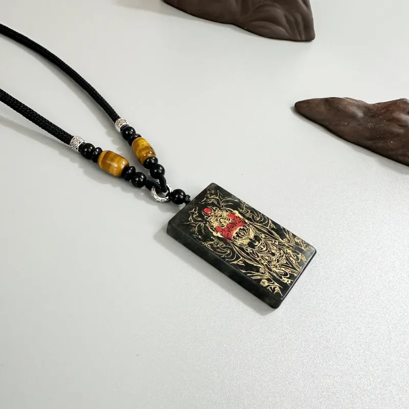 JIAOSHIYU Obsidian Necklaces Unisex-2