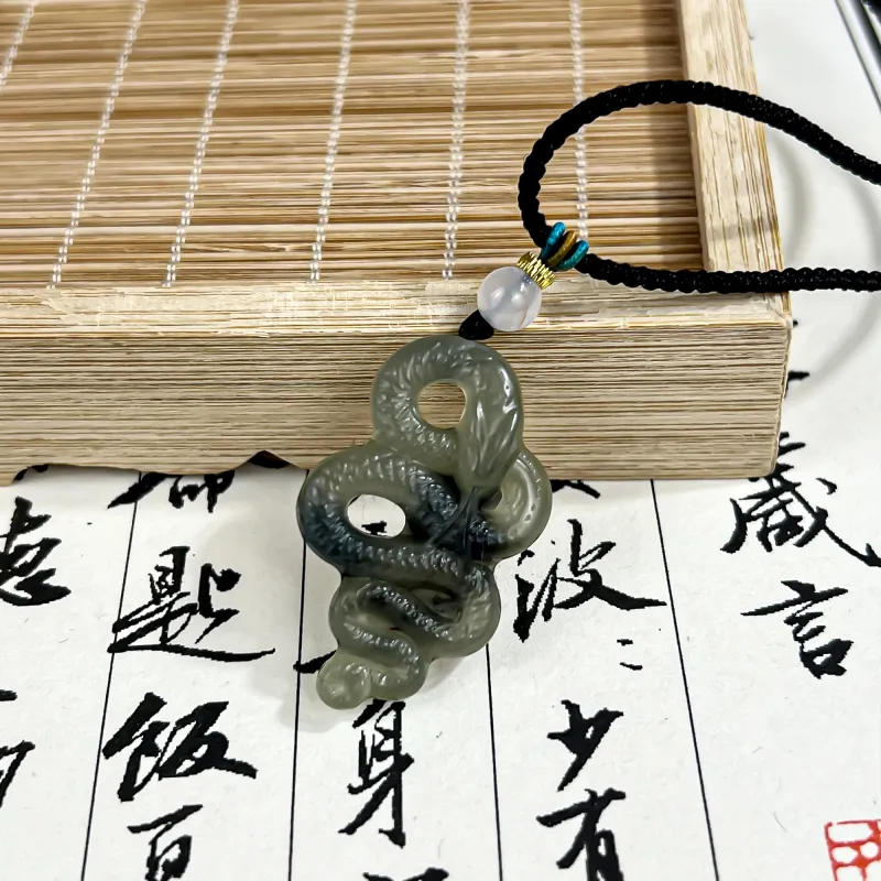 JIAOSHIYU Serpentine Jade Necklaces Unisex-3