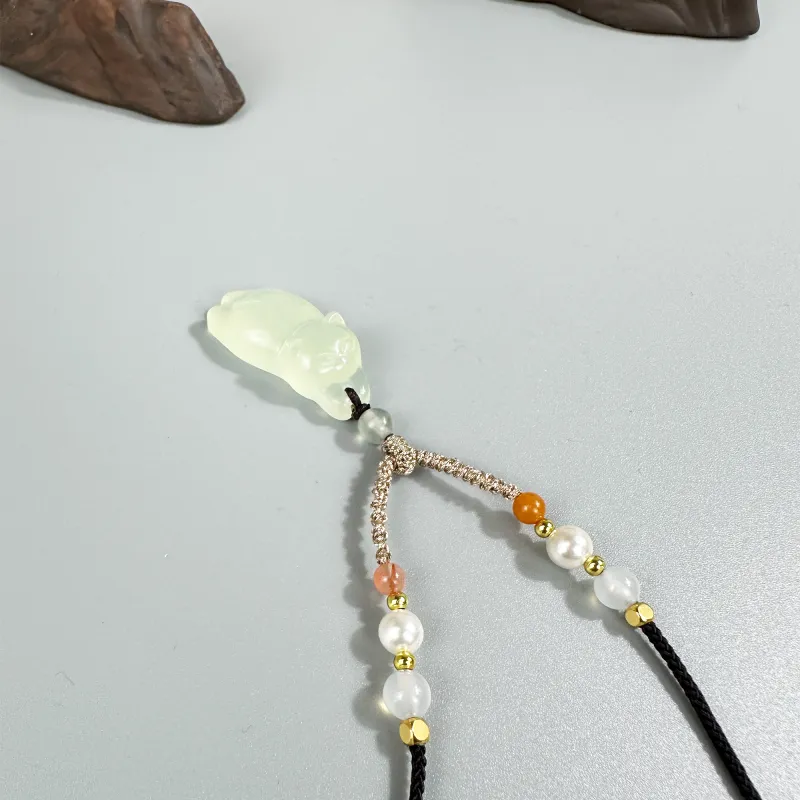 JIAOSHIYU Serpentine Jade Necklaces Women's-5