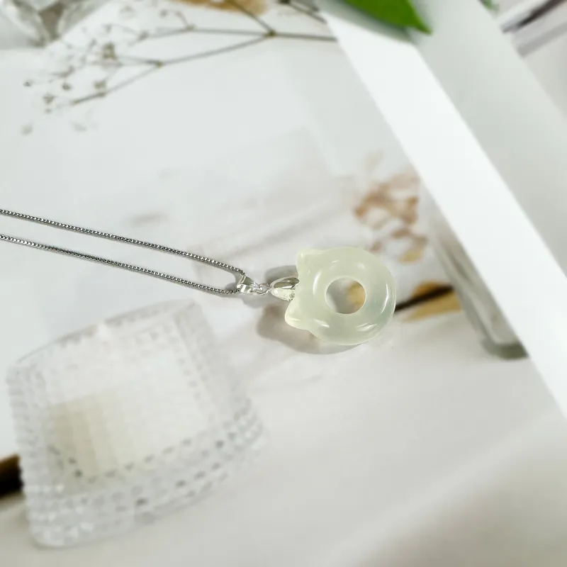 JIAOSHIYU Serpentine Jade Necklaces Unisex-4