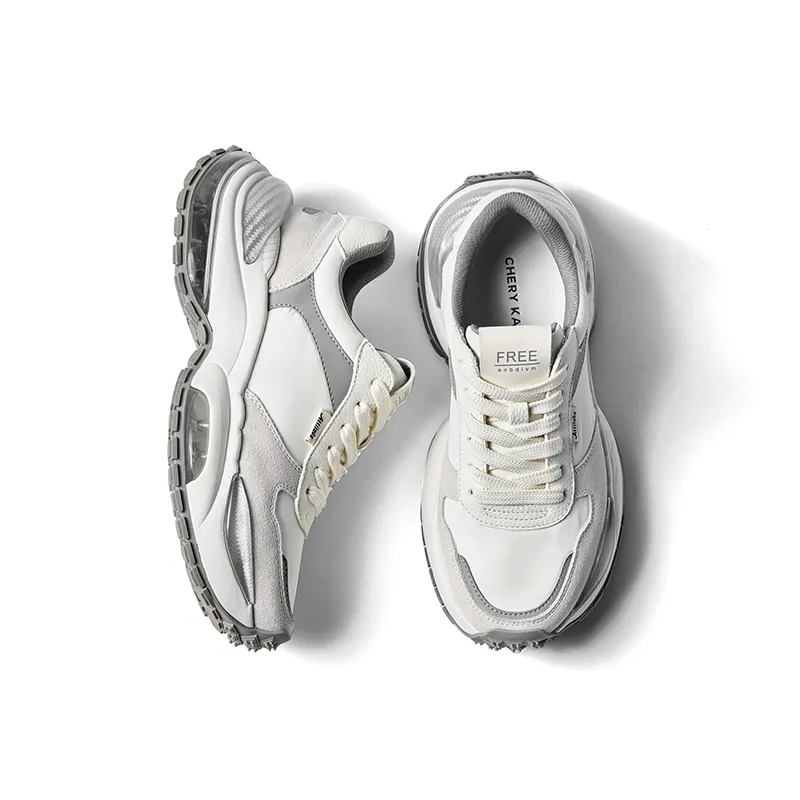 CHERYKALLY Wear-Resistant Breathable Height Increasing Low-Top Chunky Sneakers Women's-4