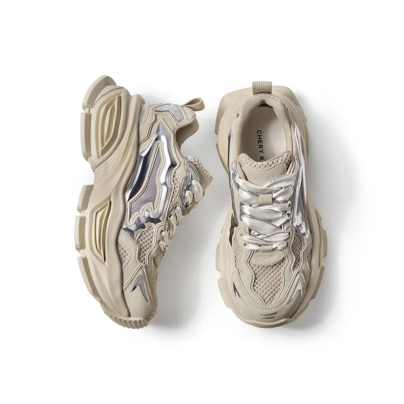 CHERYKALLY Anti-Slip And Wear-Resistant Height Increasing Low-Top Chunky Sneakers Women's-11