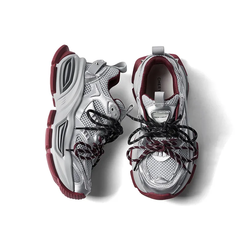 CHERYKALLY Anti-Slip Wear-Resistant Breathable Height Increasing Low-Top Chunky Sneakers Women's-4