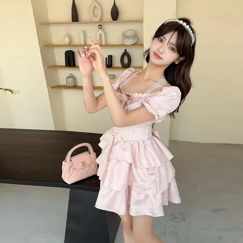 Peaches Peaches Short Sleeved Dress Women's-3