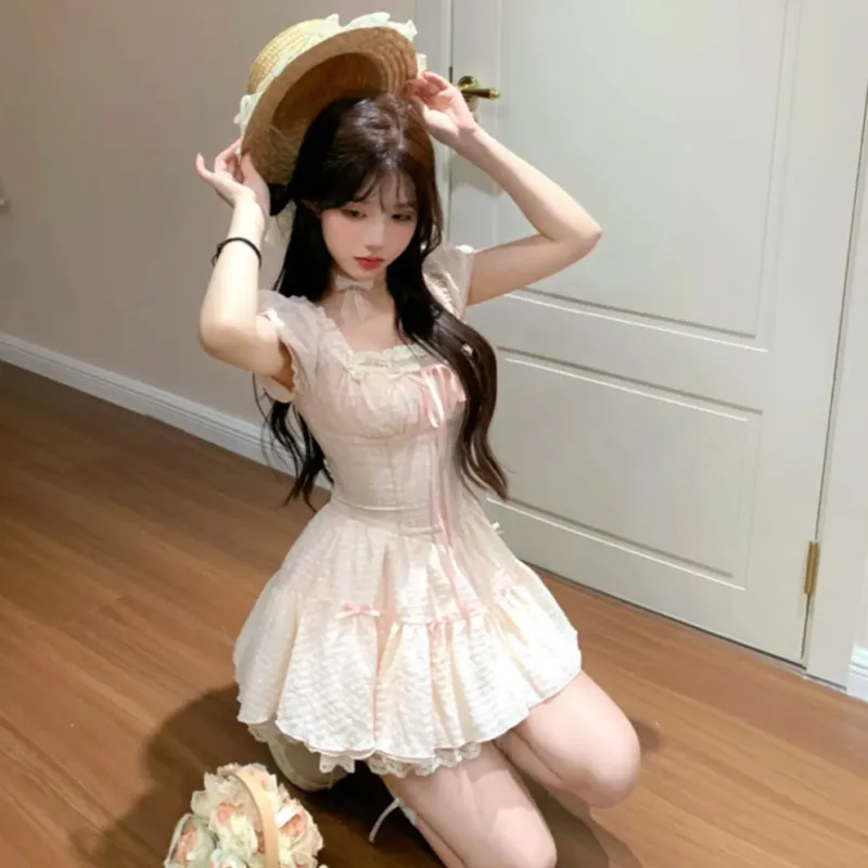 Peaches Peaches Short Sleeved Dress Women's-11