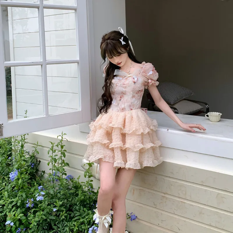 Peaches Peaches Short Sleeved Dress Women's-3